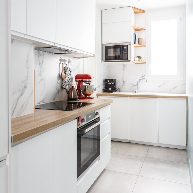 Desain Profesional Baru Lemari Dapur Modern Custom Made Pintu Lemari Dapur Melamin Putih Produsen