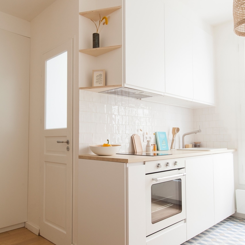 Desain Profesional Baru Lemari Dapur Modern Custom Made Pintu Lemari Dapur Melamin Putih Produsen