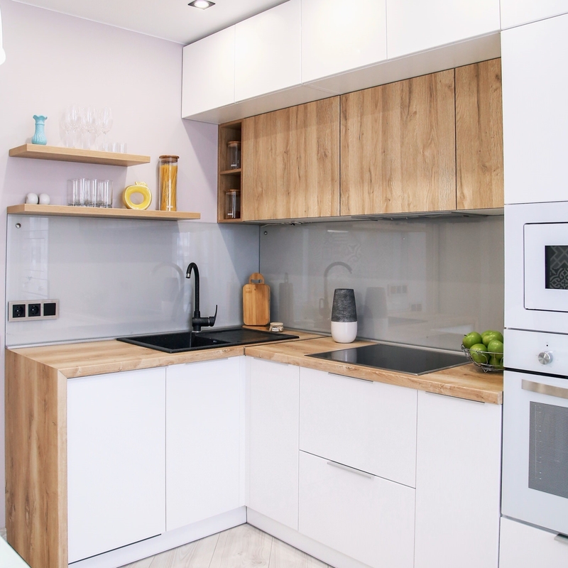 Desain Profesional Baru Lemari Dapur Modern Custom Made Pintu Lemari Dapur Melamin Putih Produsen