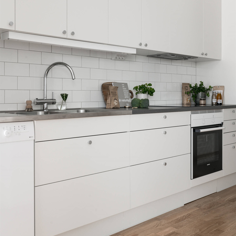Factory Price Complete Modular Matte Pure White Flat-panel Lacquer Modern Kitchen Cabinet