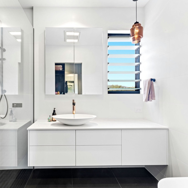 Indoor Home One Meter Wall Hung Bathroom Vanity Units Simple Matte White Melamine Bathroom Vanity Units