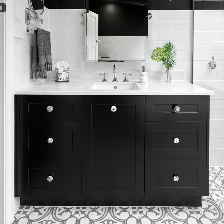 Australian Waterproof Makeup Standard Wash Basin Price Vanities Set Modern Plywood Black Shaker Solid Wood Bathroom