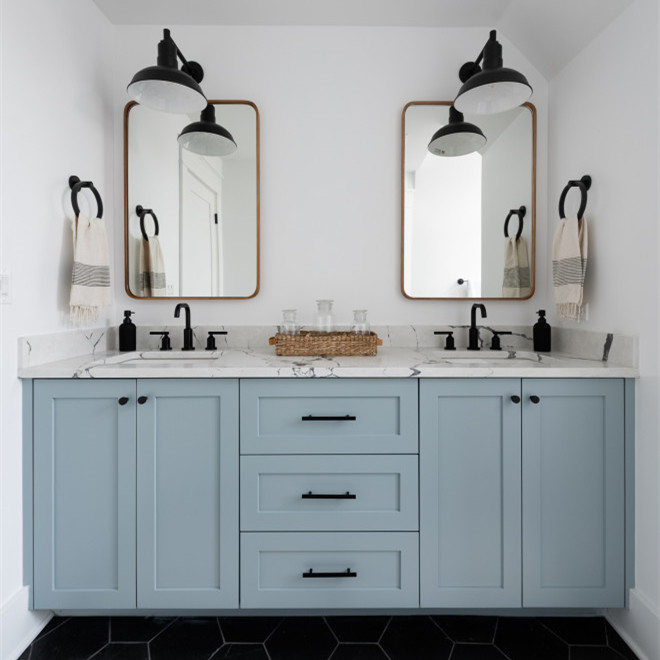 Standing Shaker Style Unik Multi Warna Lacquer Kamar Mandi Vanity Set Sanitary