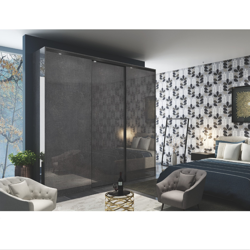 Lemari Penyimpanan Lemari Lacquer Modern Dilengkapi Pintu Geser Lemari Kamar Tidur Gloss Tinggi