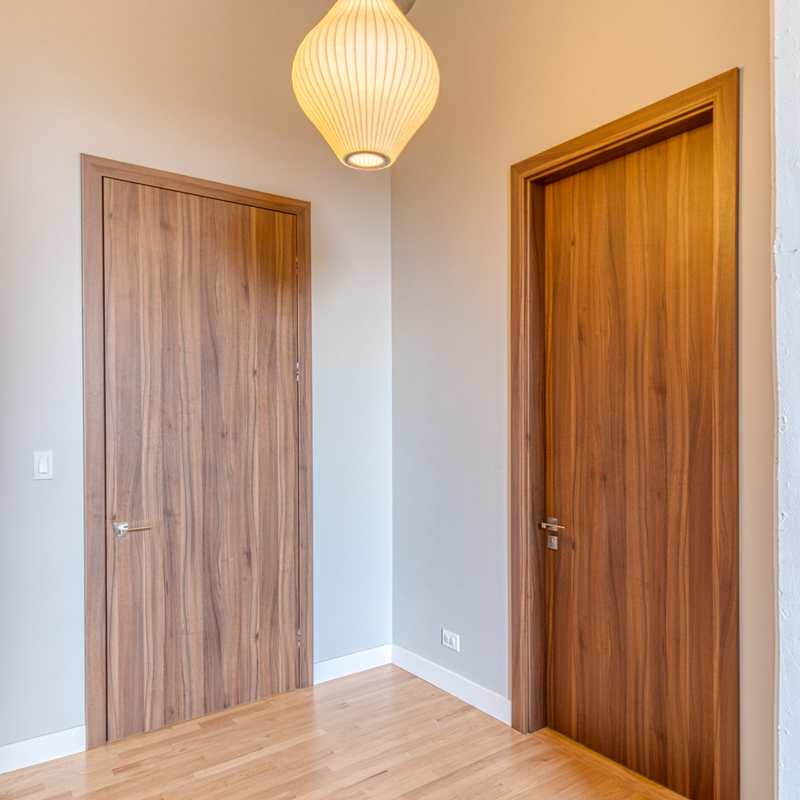 Interior Warna Putih Lukisan Komposit Pintu Kayu Lacquer
