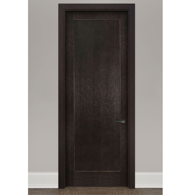 Pintu Kayu Interior OEM Tahan Lama Kamar Tidur Pintu Interior Melamin Abu-abu Beige Dengan Kunci