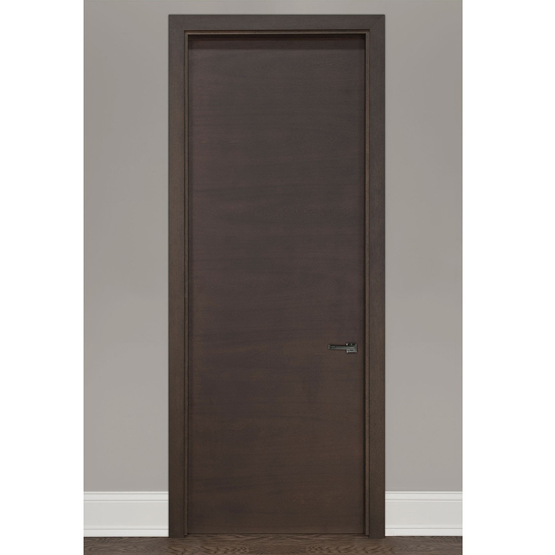 Pintu Kayu Interior OEM Tahan Lama Kamar Tidur Pintu Interior Melamin Abu-abu Beige Dengan Kunci