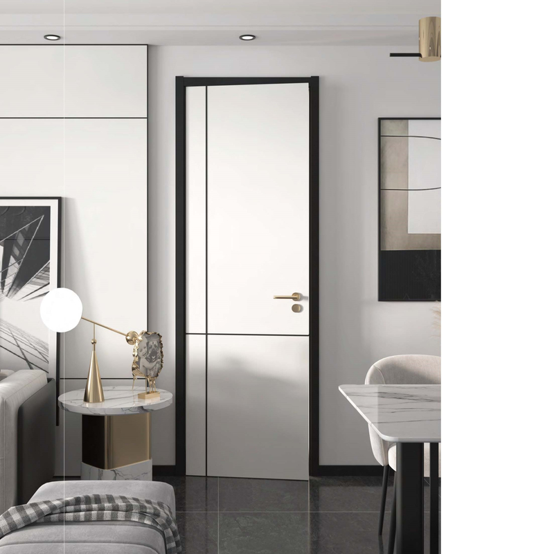 Panel Pintu Interior Kayu Kamar Tidur Melamin Inti Padat Primer Putih Modern