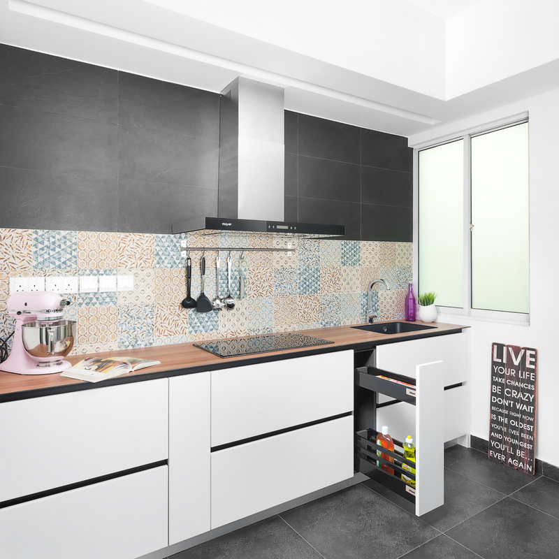 Pendatang baru L Bentuk Lemari Dapur Mini Kayu PVC Lemari Dapur Dinding Kecil Untuk Apartemen