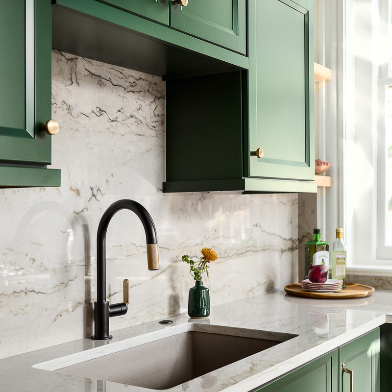 Desain Lemari Dapur Gaya Pedesaan Amerika Lemari Dapur Hijau Dapur Pembuatan Pabrik Finish Lacquer Hijau