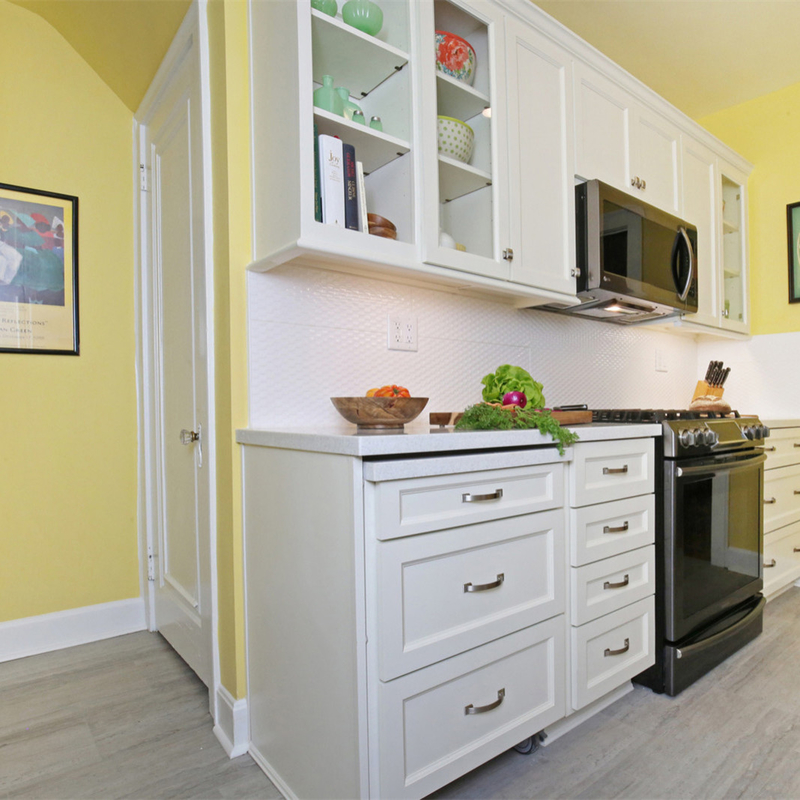 Desain Kaca Dapur Modular Unit Pernis Gaya Pengocok Modern Furnitur Kecil Set Kabinet Dapur Utuh