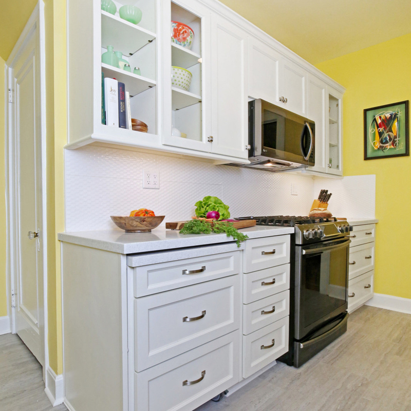 Desain Kaca Dapur Modular Unit Pernis Gaya Pengocok Modern Furnitur Kecil Set Kabinet Dapur Utuh