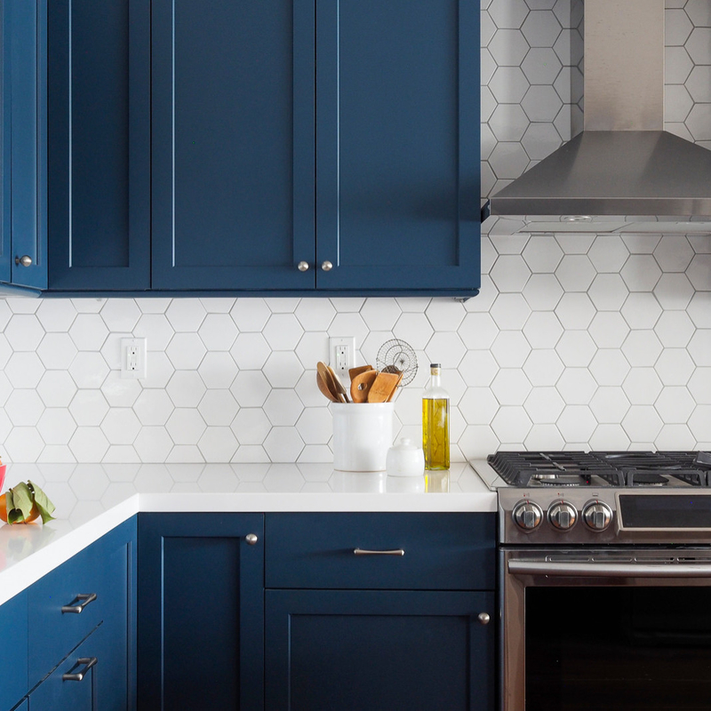 Harga Wajar Lemari Unit Dapur Rumah Biru Bentuk U Lemari Dapur Modern Lacquer USA